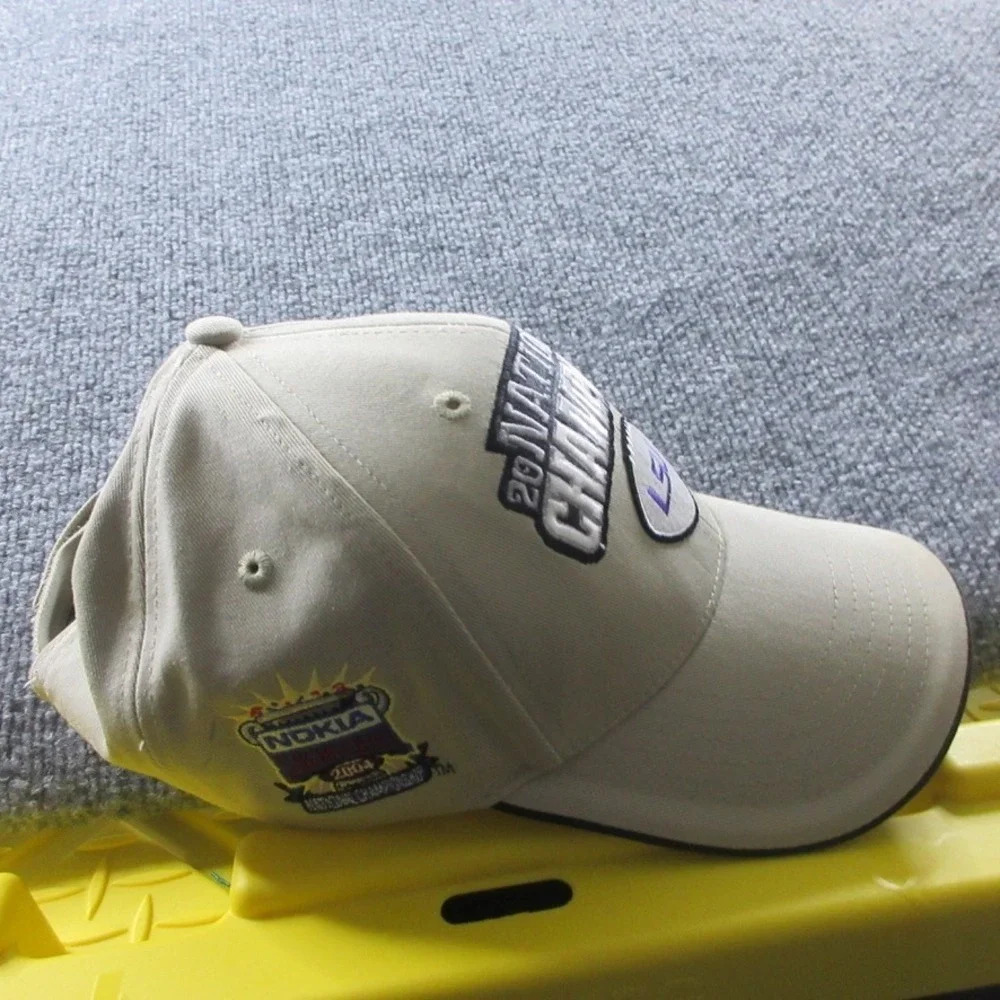 LSU‎ Tigers Hat Cap Adult Beige Strap Back 2003 National Champions Nike Mens